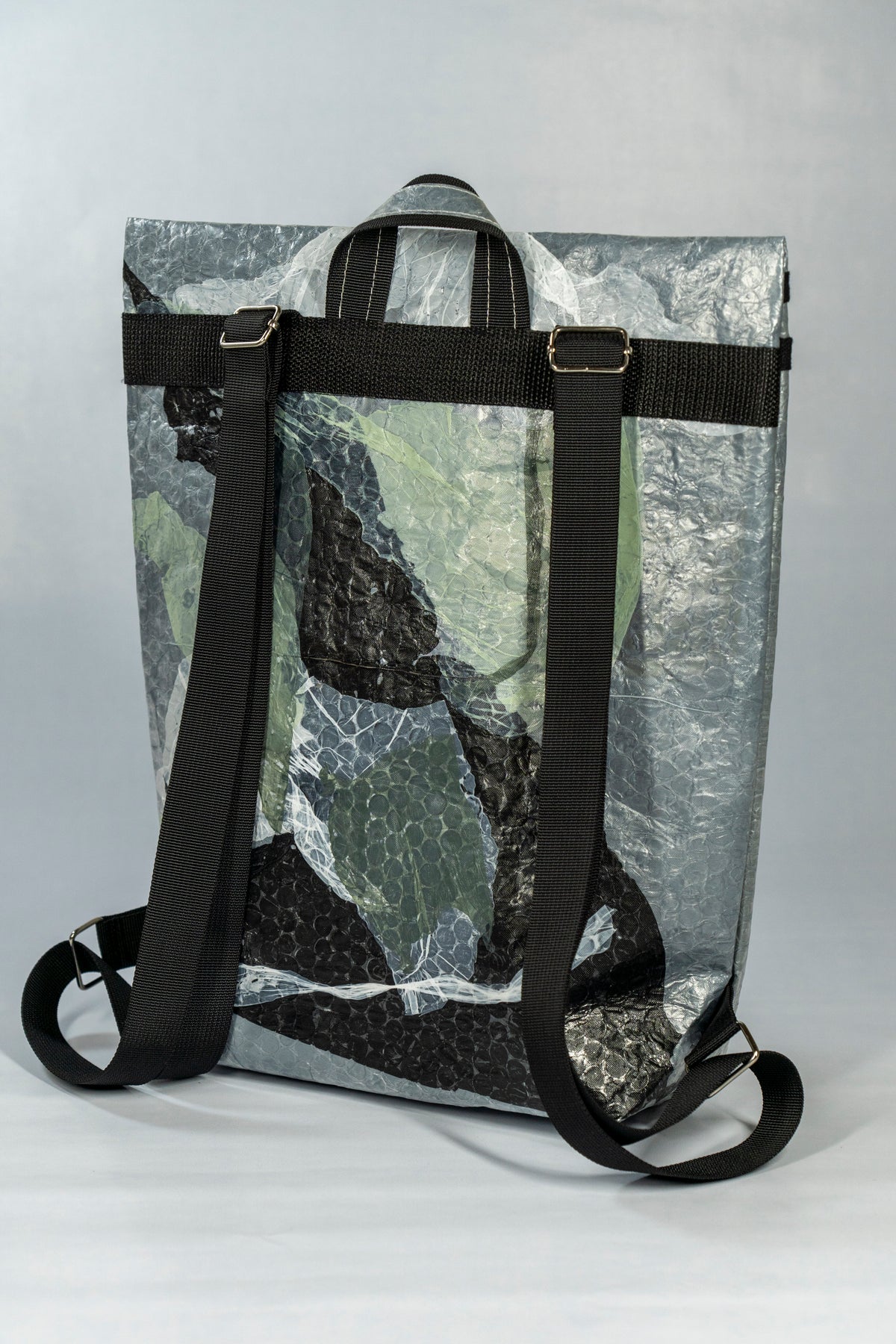 SOLD TURTLE Daily Backpack – Grey & Green Abstract