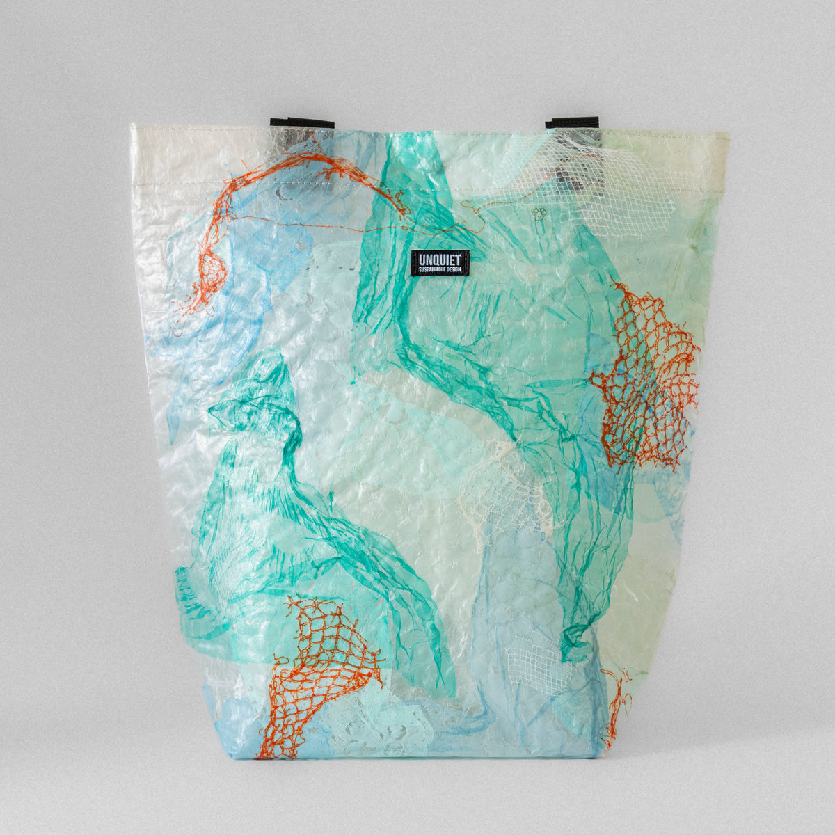 SOLD OCEAN Tote Bag - Teal Mesh Abstract