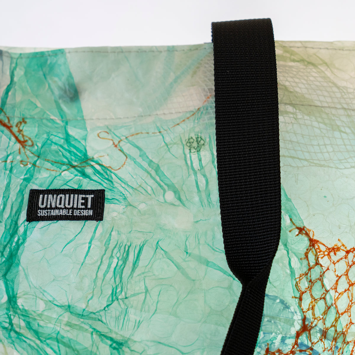 SOLD OCEAN Tote Bag - Teal Mesh Abstract