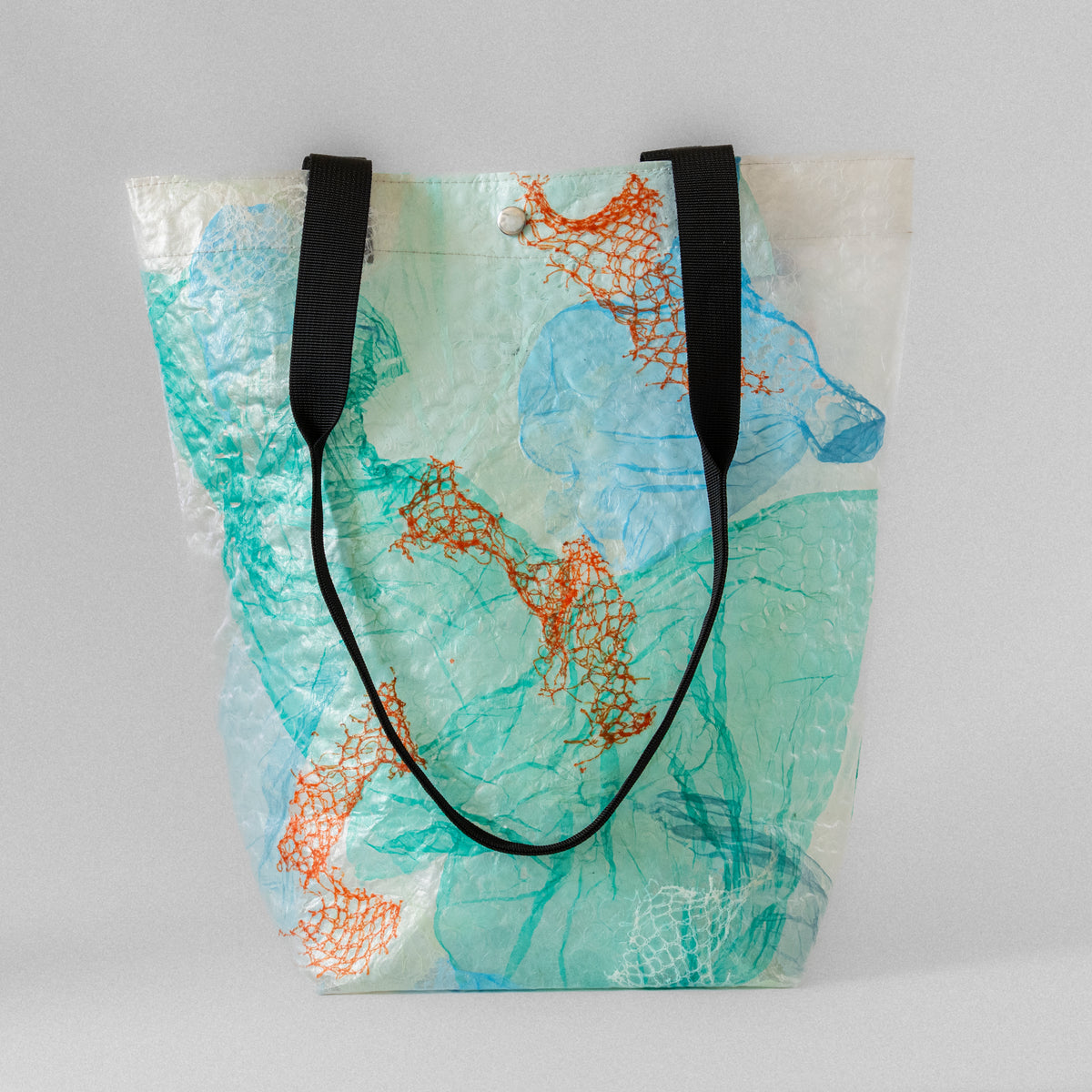 SOLD OCEAN Tote Bag - Teal Mesh Abstract