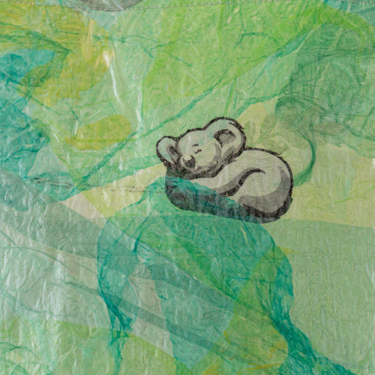 OCEAN Tote Bag – Green Abstract Koala Detail