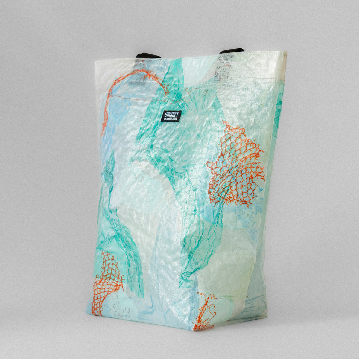 SOLD OCEAN Tote Bag - Teal Mesh Abstract
