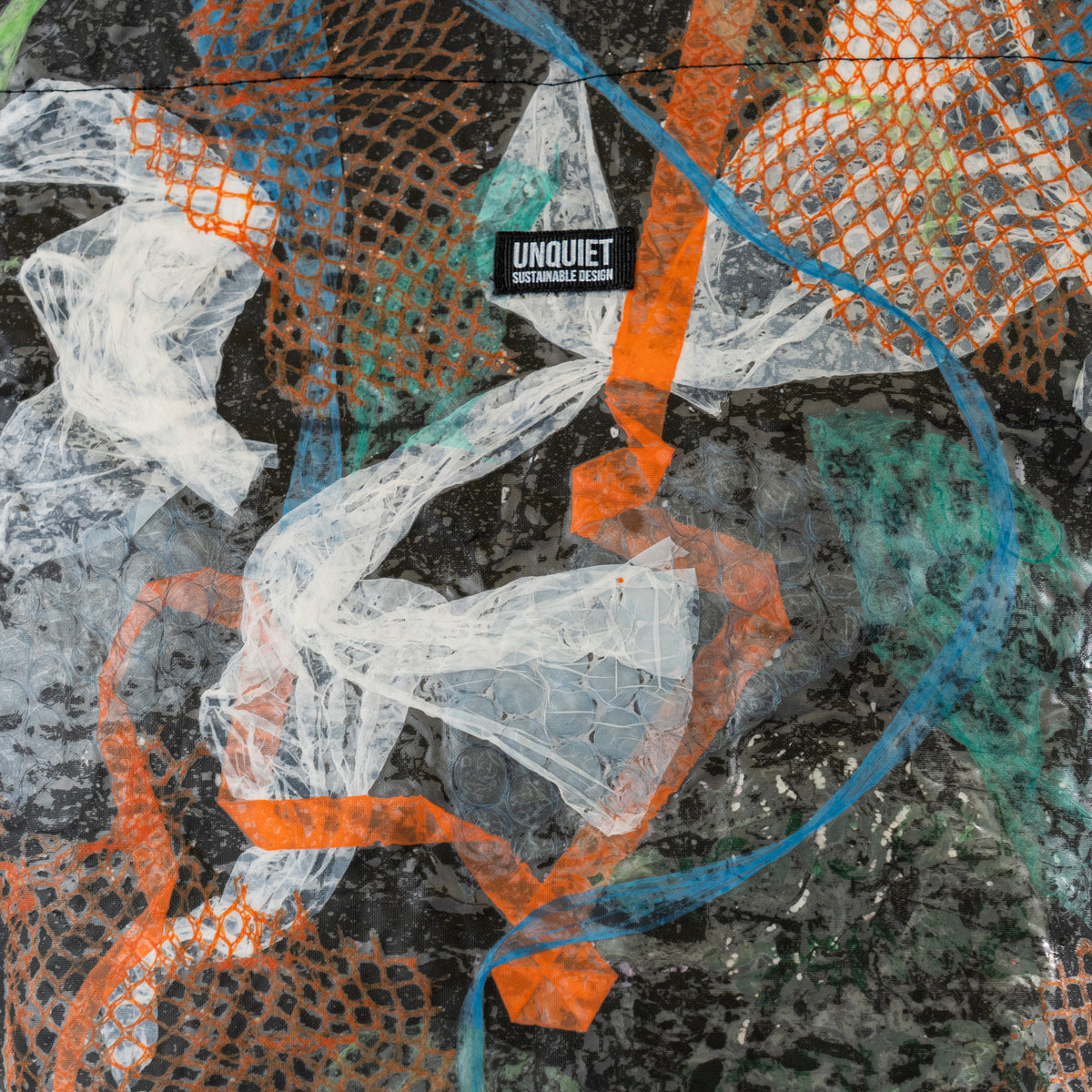 SOLD OCEAN Tote Bag - Charcoal Mesh Abstract