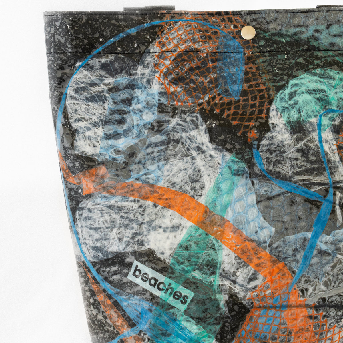 SOLD OCEAN Tote Bag - Charcoal Mesh Abstract