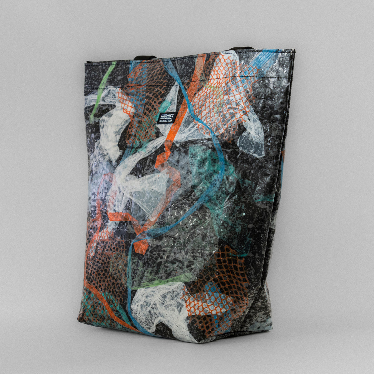 SOLD OCEAN Tote Bag - Charcoal Mesh Abstract