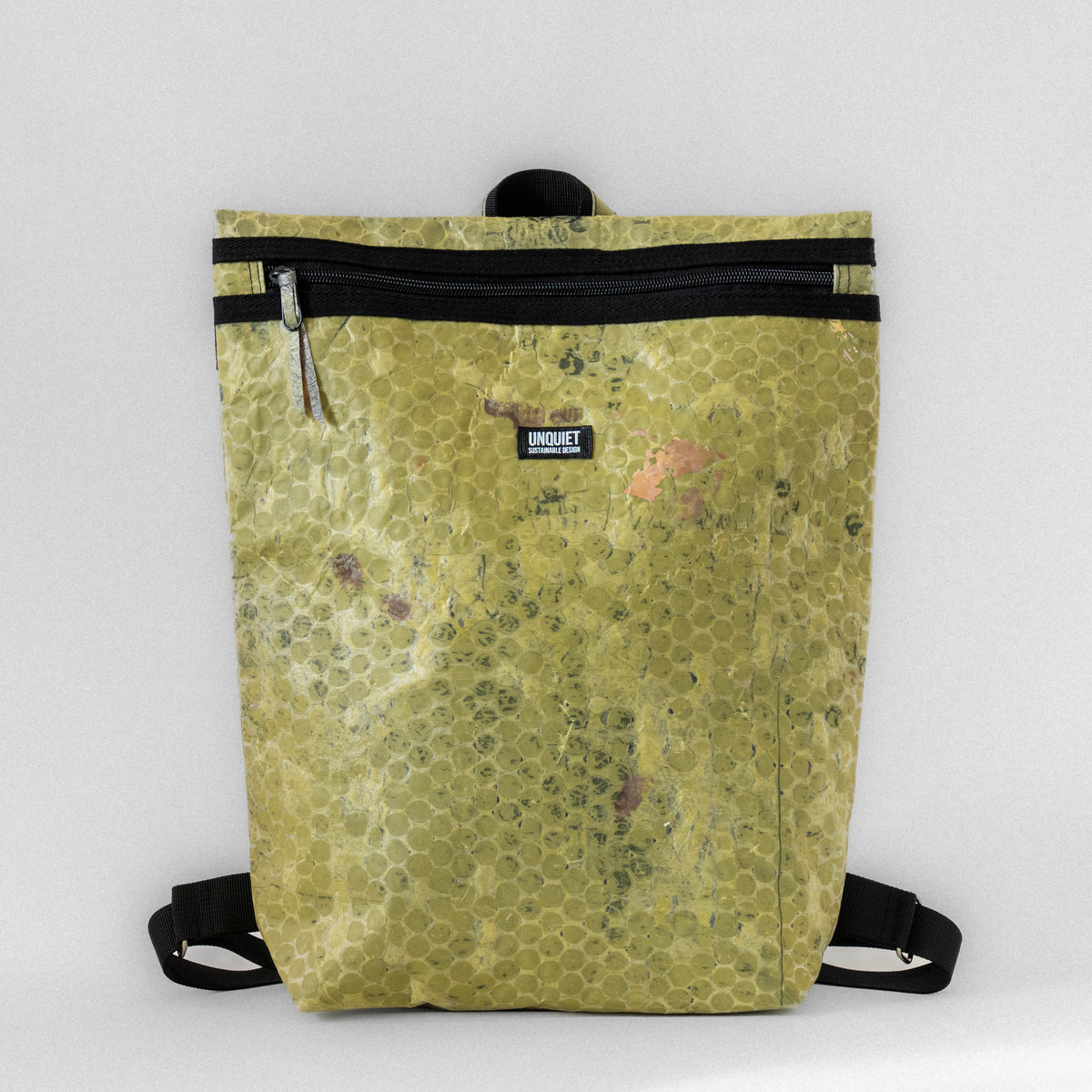 SOLD TURTLE Daily Backpack – Green Bubble Wrap, Painter’s Marks