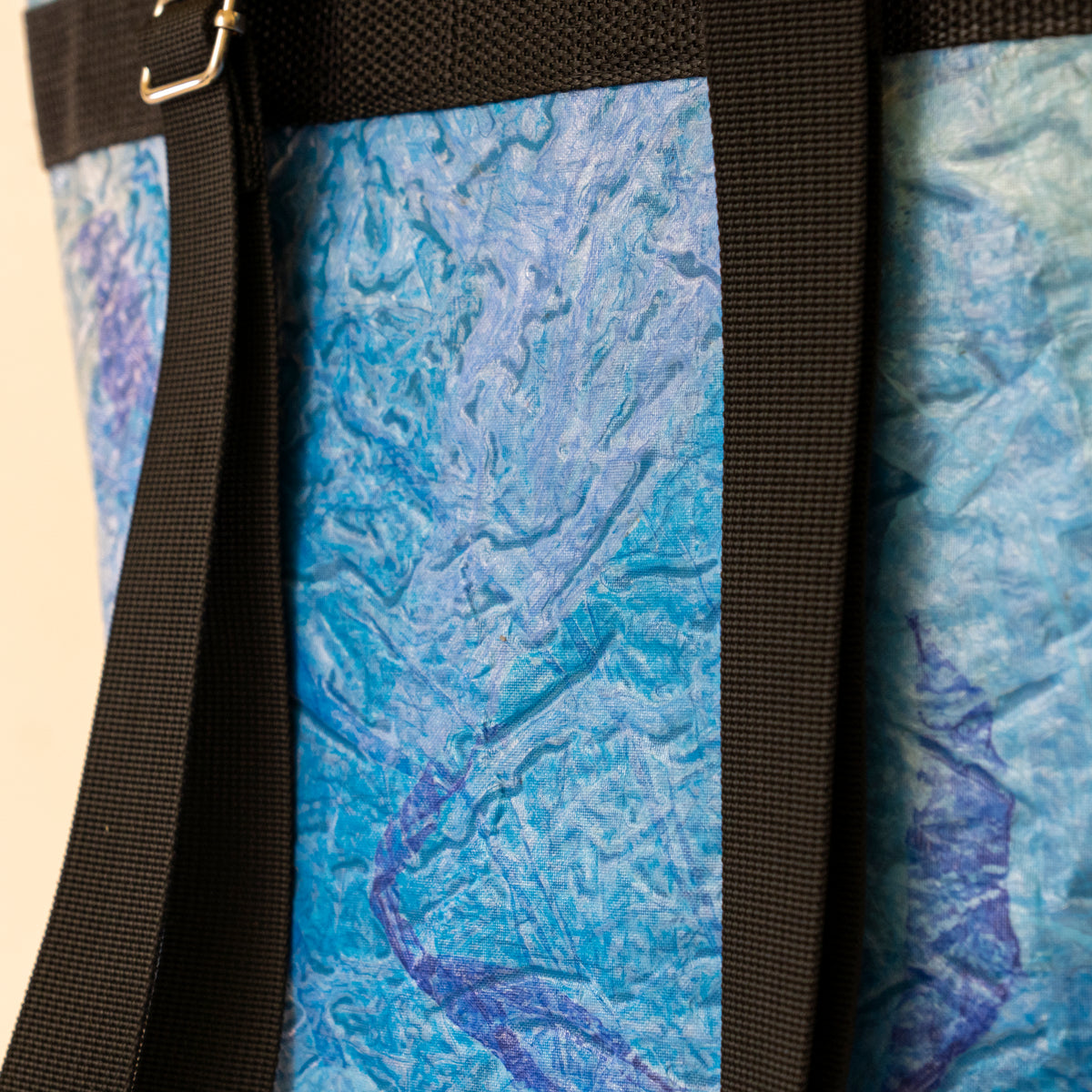 TURTLE Daily Backpack - Blue & Lilac Abstract
